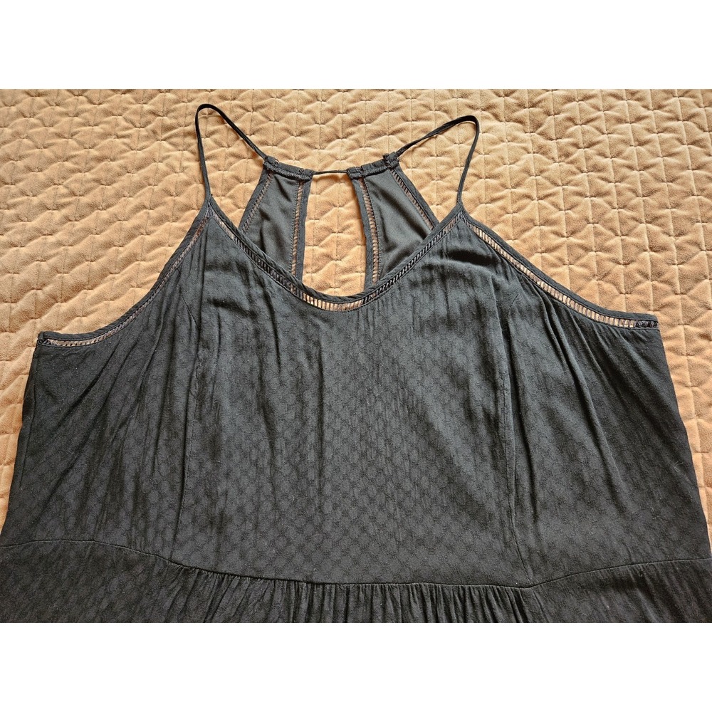 City Chic Black Sleeveless Side Zip Keyhole Ladder Detailing Maxi Dress, Plus 24 - Picture 7 of 9